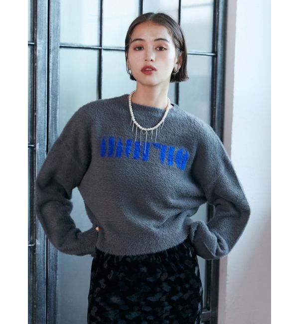 MURUA「ラウンドロゴシャギーニット」|ニット・セーター|