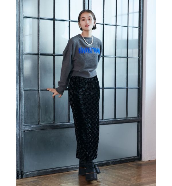 MURUA「ラウンドロゴシャギーニット」|ニット・セーター|