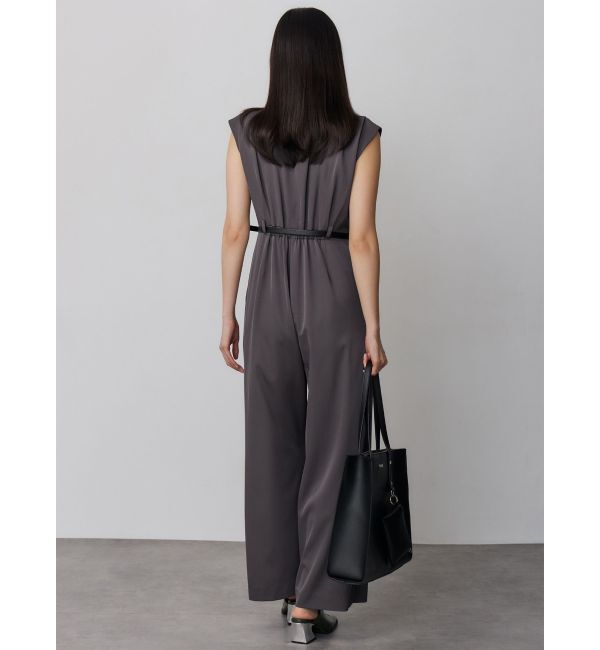 MURUA「デザインベルトワイドロンパース」|オールインワン|