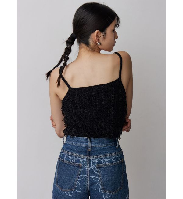 MURUA「ミックスフリンジニットキャミソール」|ニット・セーター|