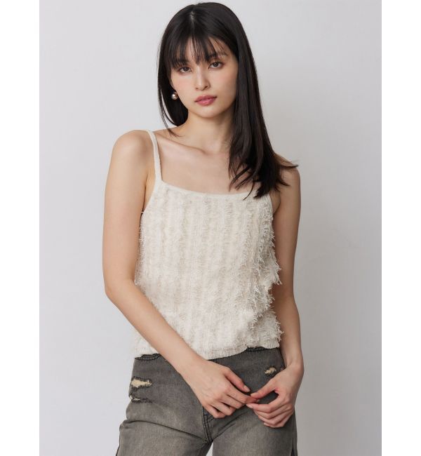 MURUA「ミックスフリンジニットキャミソール」|ニット・セーター|