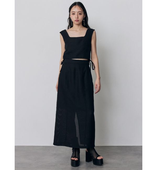 MURUA「スクエアネックメッシュタンク【セットアップ着用可】」|シャツ・ブラウス|