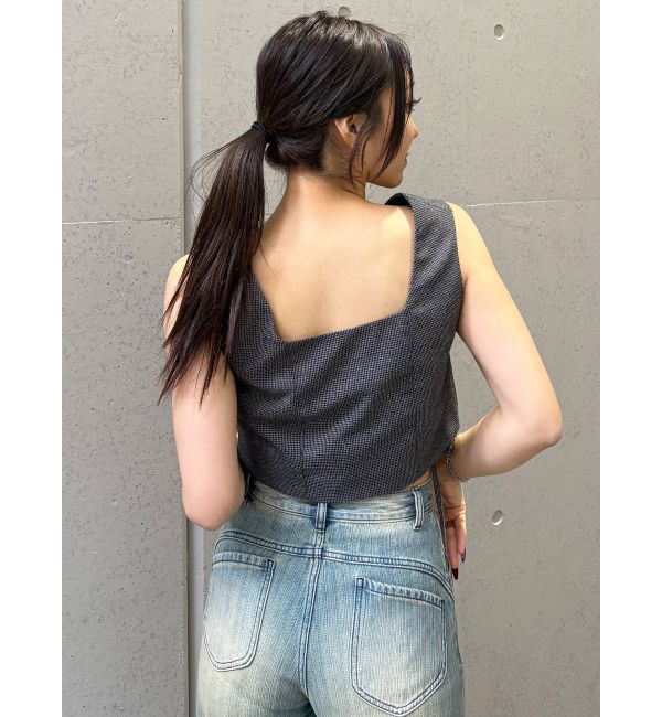 MURUA「スクエアネックメッシュタンク【セットアップ着用可】」|シャツ・ブラウス|