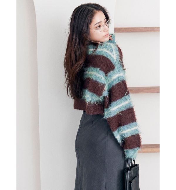 Ungrid「シャギーボーダールーズニット」|ニット・セーター|