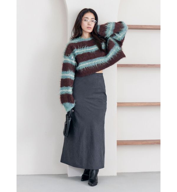 Ungrid「シャギーボーダールーズニット」|ニット・セーター|
