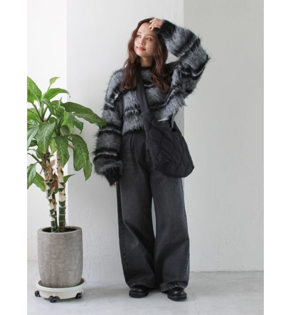 Ungrid「シャギーボーダールーズニット」|ニット・セーター|