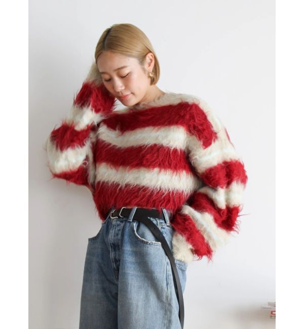 Ungrid「シャギーボーダールーズニット」|ニット・セーター|