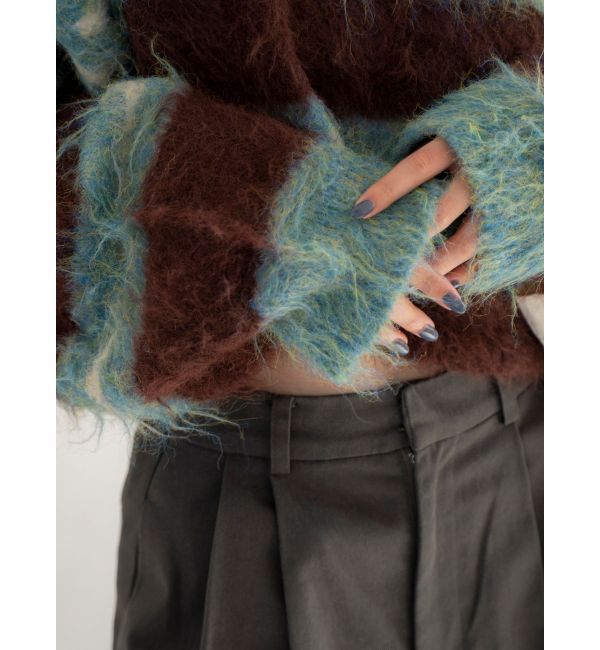 Ungrid「シャギーボーダールーズニット」|ニット・セーター|