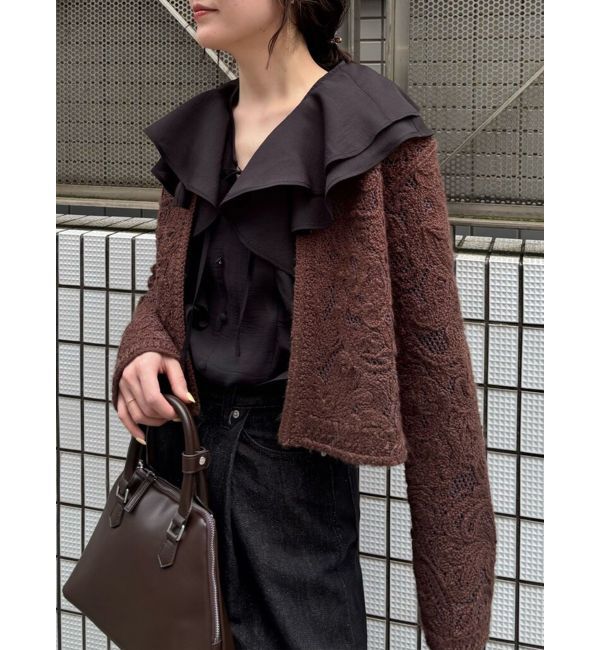 LAGUNAMOON「【WEB限定カラーあり】コードエンブロイダリーニットカーデ」|カーディガン|