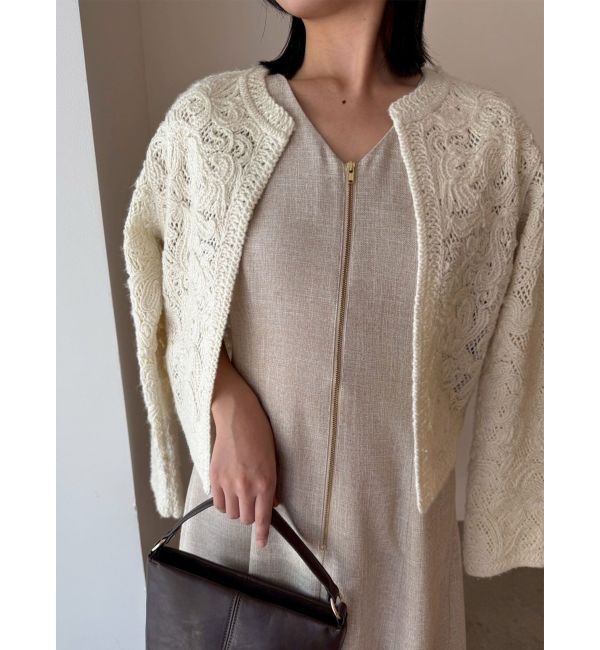 LAGUNAMOON「【WEB限定カラーあり】コードエンブロイダリーニットカーデ」|カーディガン|