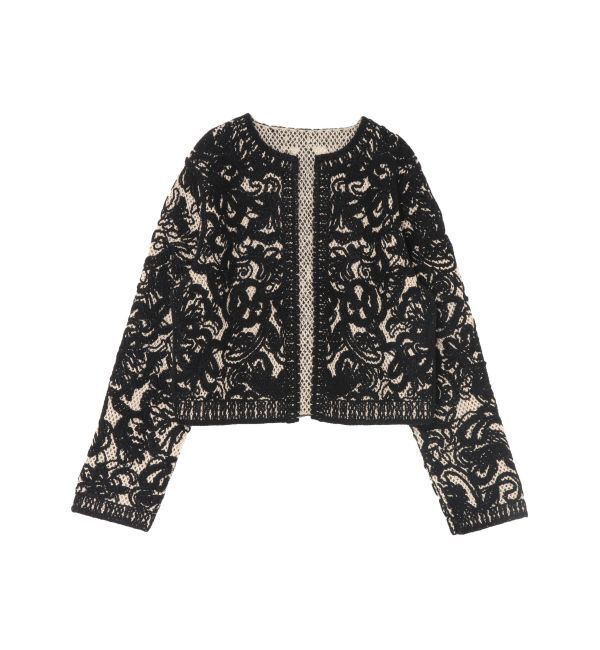 LAGUNAMOON「【WEB限定カラーあり】コードエンブロイダリーニットカーデ」|カーディガン|