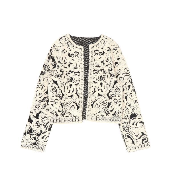 LAGUNAMOON「【WEB限定カラーあり】コードエンブロイダリーニットカーデ」|カーディガン|