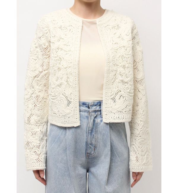 LAGUNAMOON「【WEB限定カラーあり】コードエンブロイダリーニットカーデ」|カーディガン|