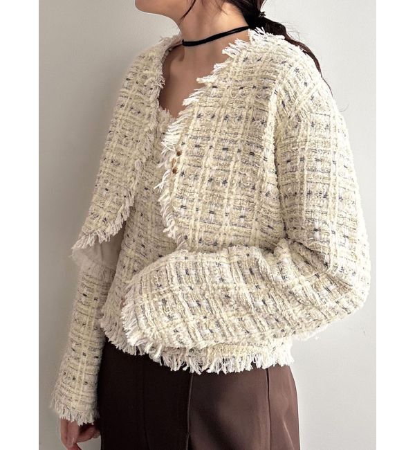 LAGUNAMOON「テープヤーンツイードジャケット」|その他|