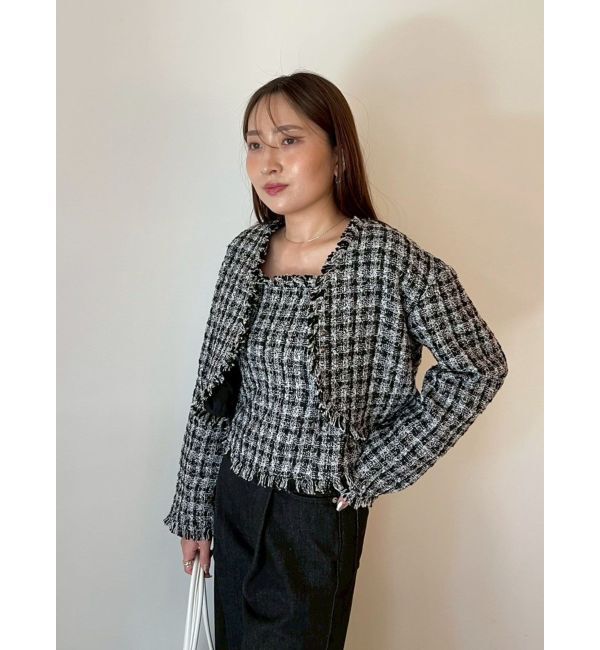 LAGUNAMOON「テープヤーンツイードジャケット」|その他|