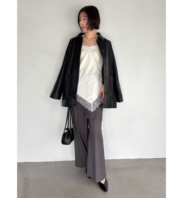 LAGUNAMOON「アシンメトリーレースサテンキャミソール」|キャミソール|