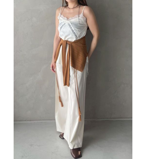 LAGUNAMOON「アシンメトリーレースサテンキャミソール」|キャミソール|