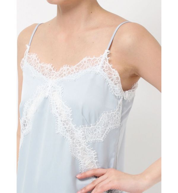 LAGUNAMOON「アシンメトリーレースサテンキャミソール」|キャミソール|