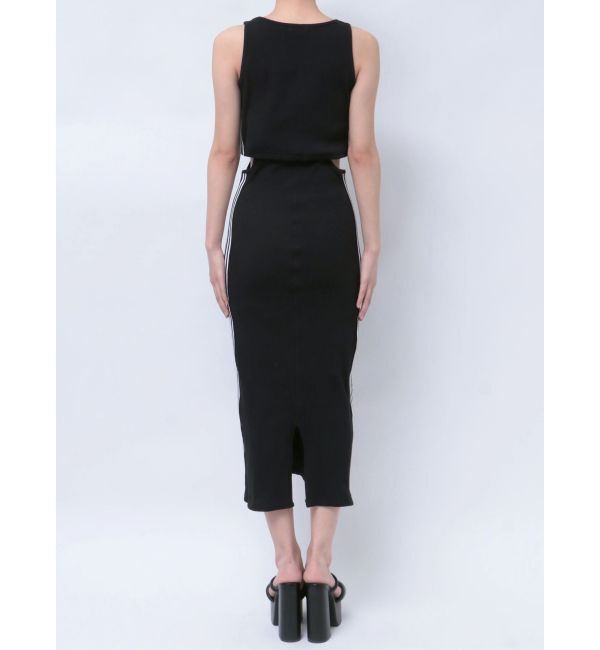 GYDA「GDウエストOPEN SIDEラインノースリテレコロングワンピース」|ワンピース|