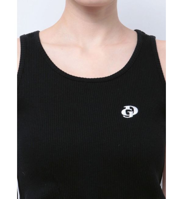 GYDA「GDウエストOPEN SIDEラインノースリテレコロングワンピース」|ワンピース|