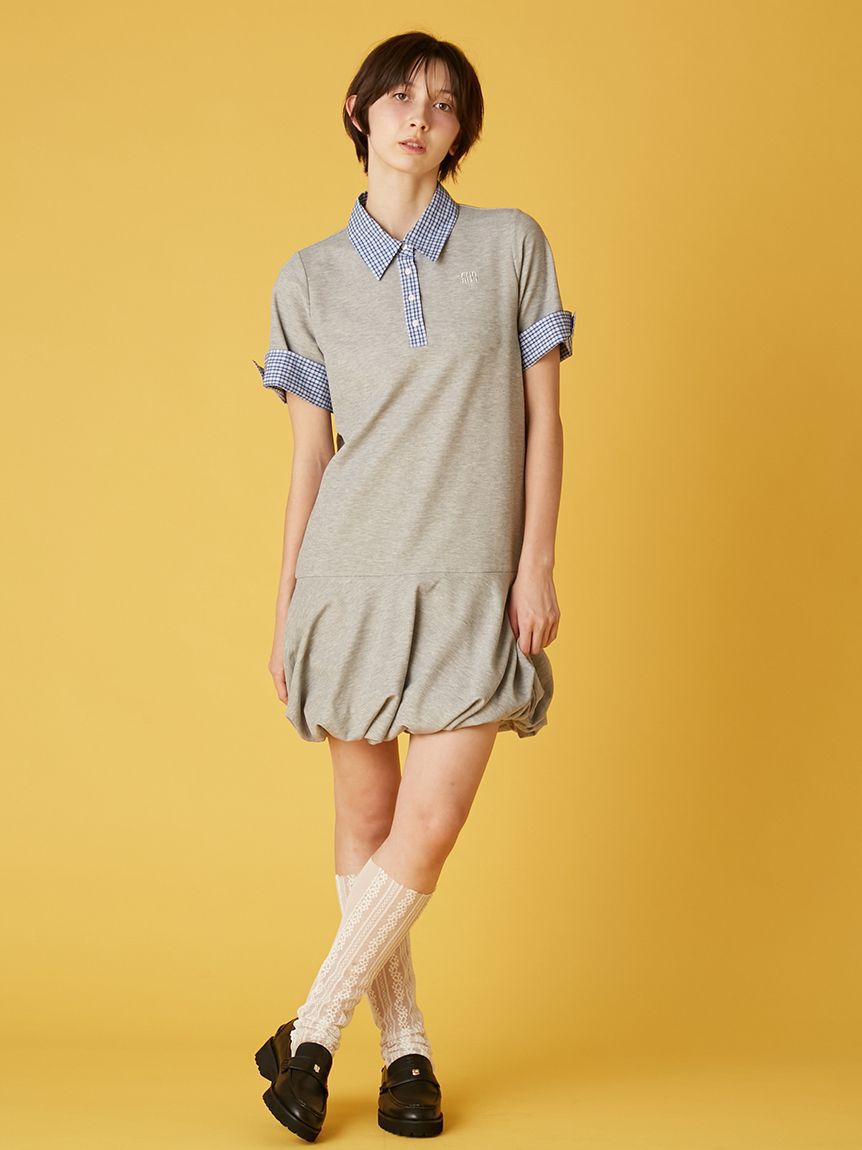 FURFUR「レイヤードポロシャツミニワンピ」|ワンピース|