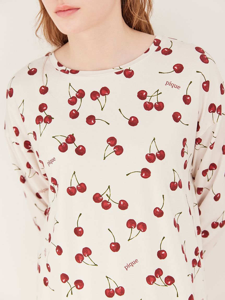 gelato pique「チェリー柄ロンT」|ルームウェア|