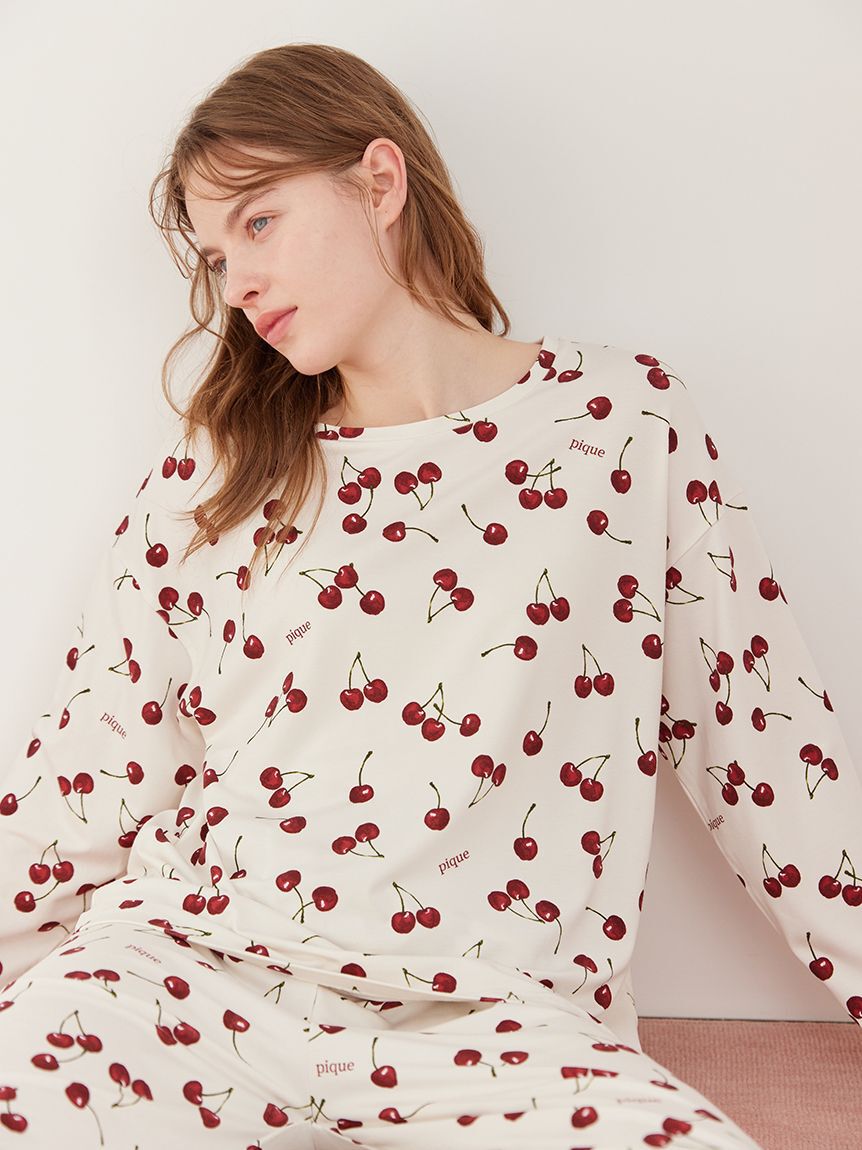 gelato pique「チェリー柄ロンT」|ルームウェア|