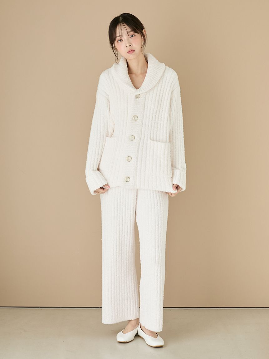 gelato pique「パウダーリブショールカーディガン」|ルームウェア|