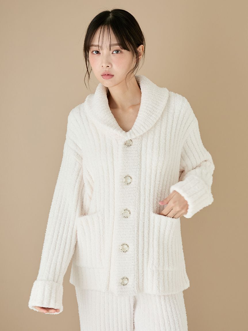 gelato pique「パウダーリブショールカーディガン」|ルームウェア|