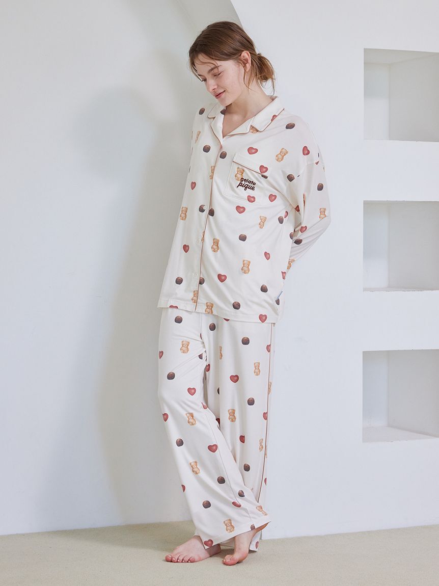 gelato pique「総柄シャツ」|ルームウェア|