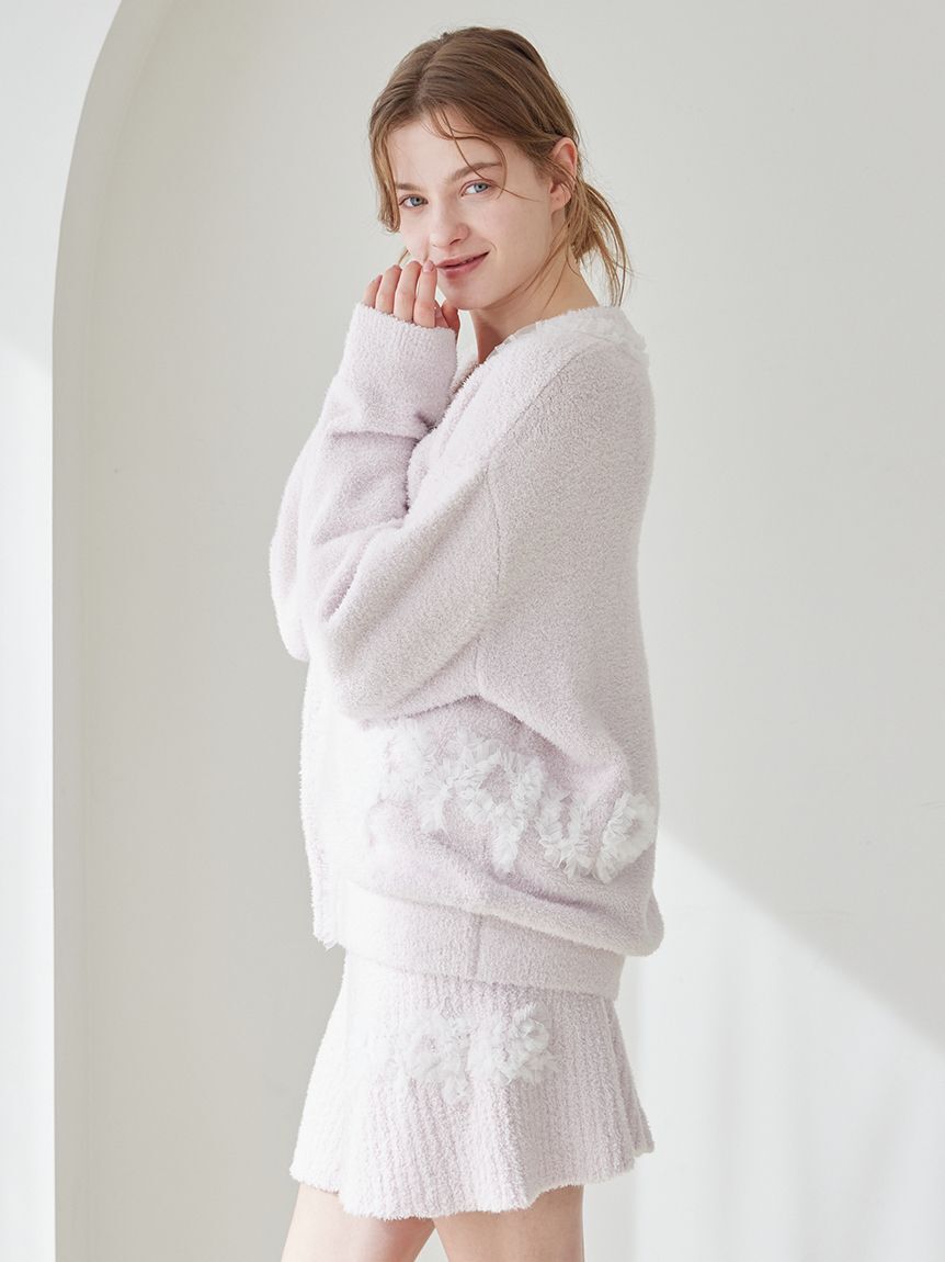 gelato pique「フリルロゴカーディガン」|ルームウェア|