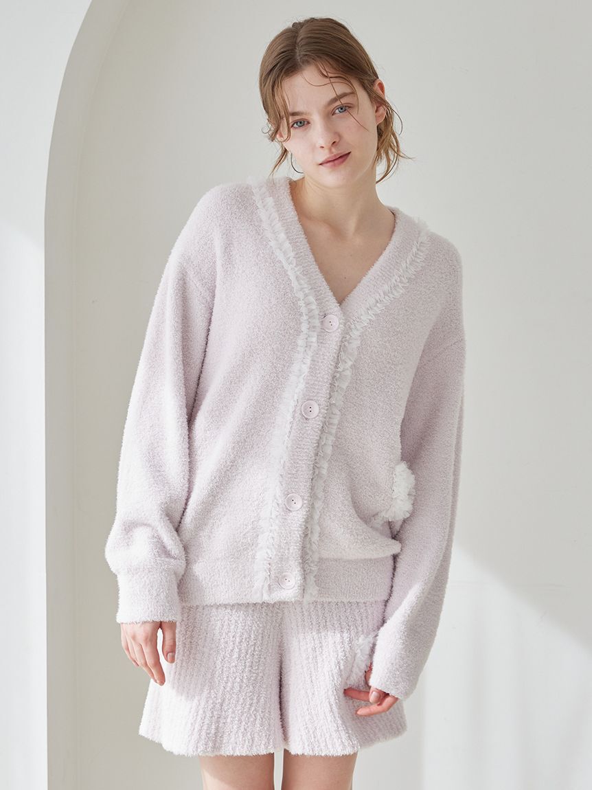 gelato pique「フリルロゴカーディガン」|ルームウェア|