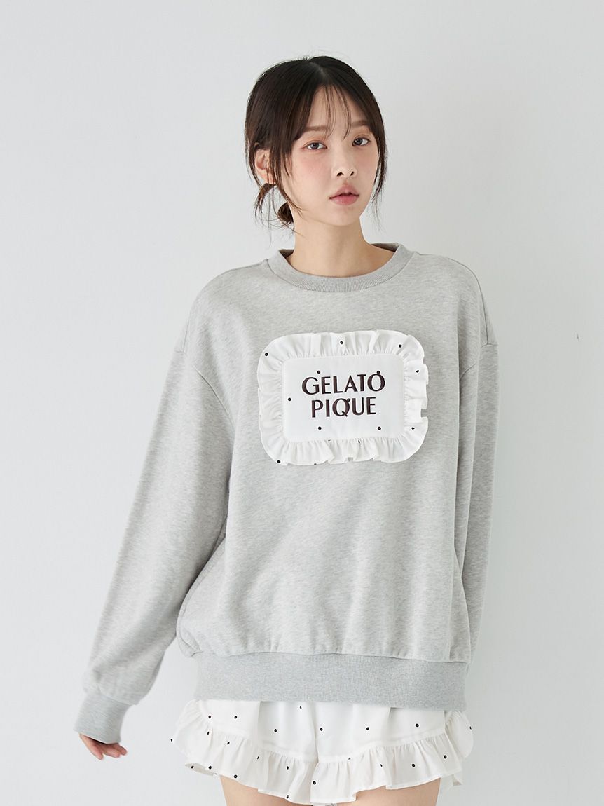 gelato pique「ピローモチーフ裏毛プルオーバー」|ルームウェア|GRY