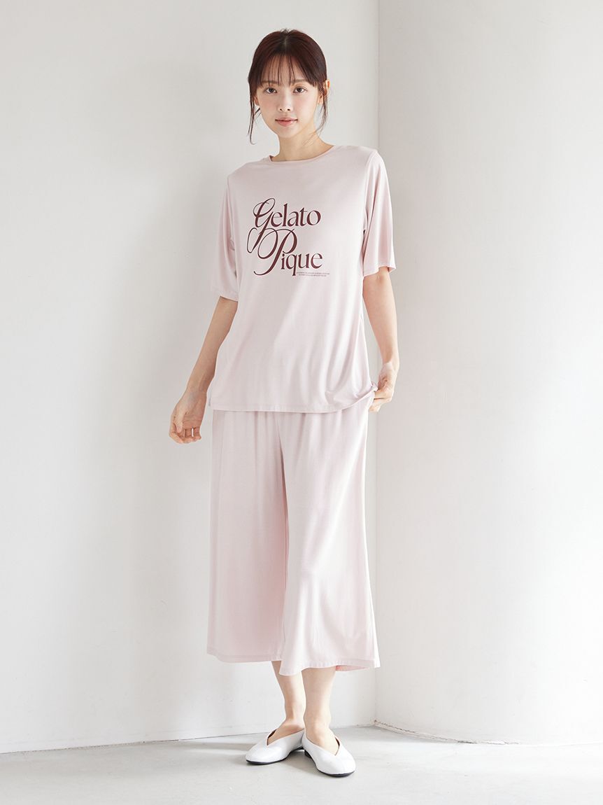 gelato pique「【母の日】【IFMC.】【接触冷感】レーヨンロゴTシャツ」|ルームウェア|