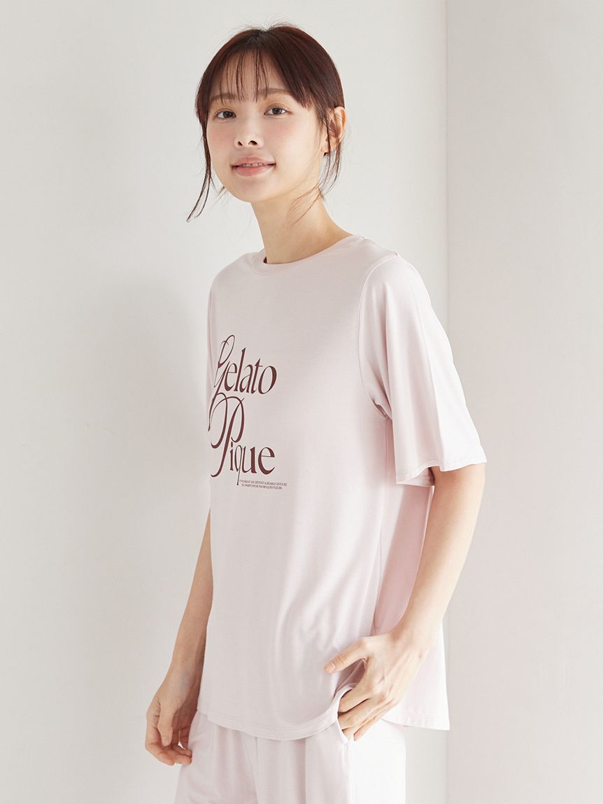 gelato pique「【母の日】【IFMC.】【接触冷感】レーヨンロゴTシャツ」|ルームウェア|