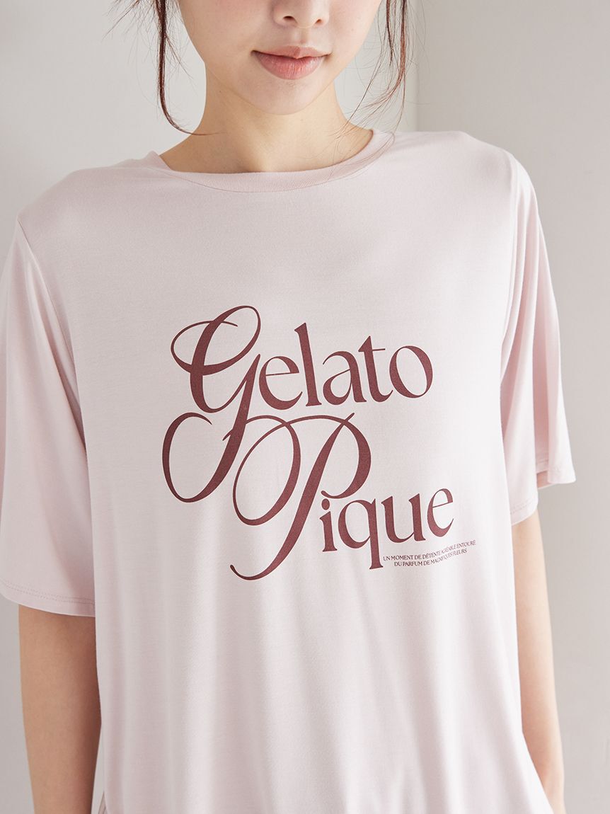 gelato pique「【母の日】【IFMC.】【接触冷感】レーヨンロゴTシャツ」|ルームウェア|