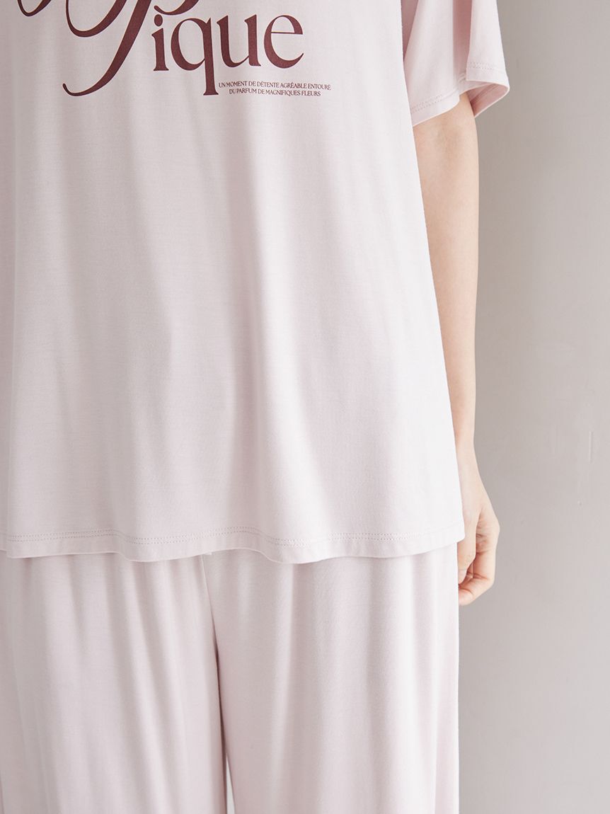 gelato pique「【母の日】【IFMC.】【接触冷感】レーヨンロゴTシャツ」|ルームウェア|