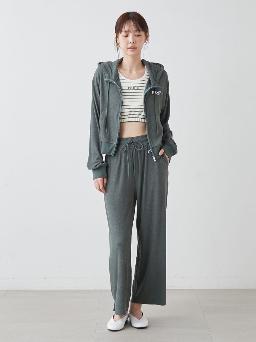 gelato pique「ワッフルボーダーカップインブラトップ」|ルームウェア|