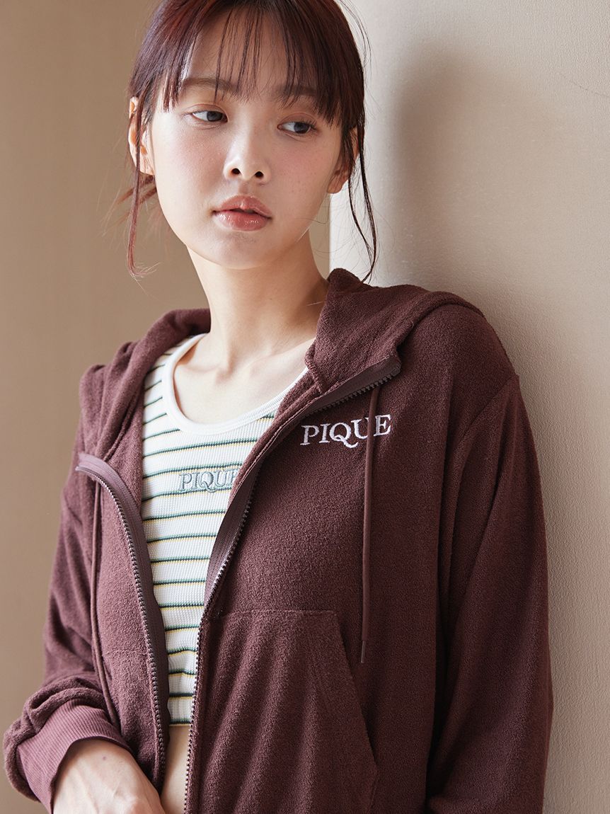 gelato pique「ワッフルボーダーカップインブラトップ」|ルームウェア|