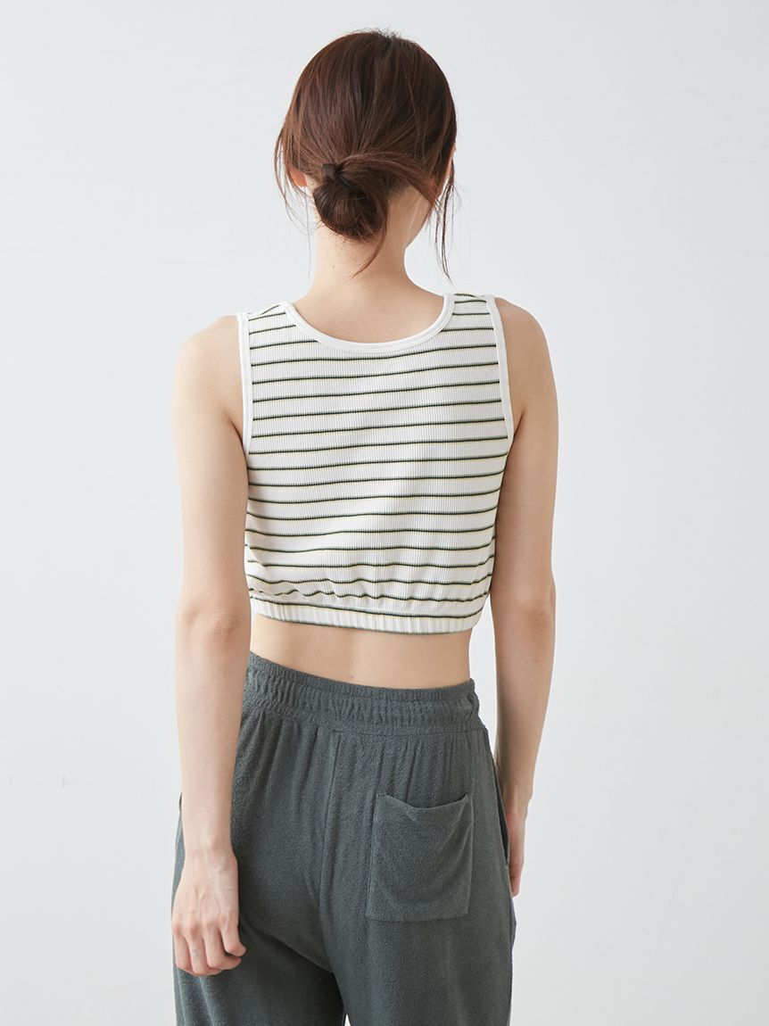 gelato pique「ワッフルボーダーカップインブラトップ」|ルームウェア|