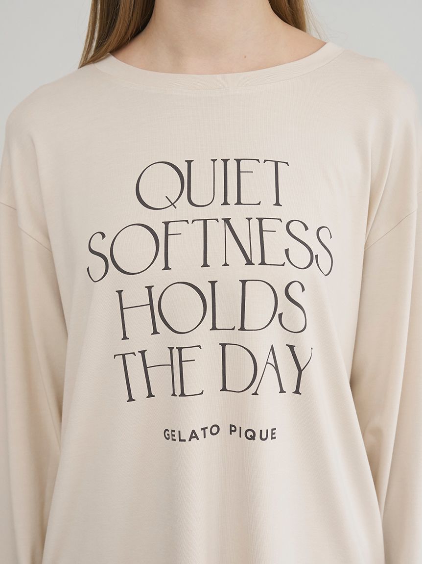 gelato pique「【接触冷感】レーヨンロゴロンT」|ルームウェア|