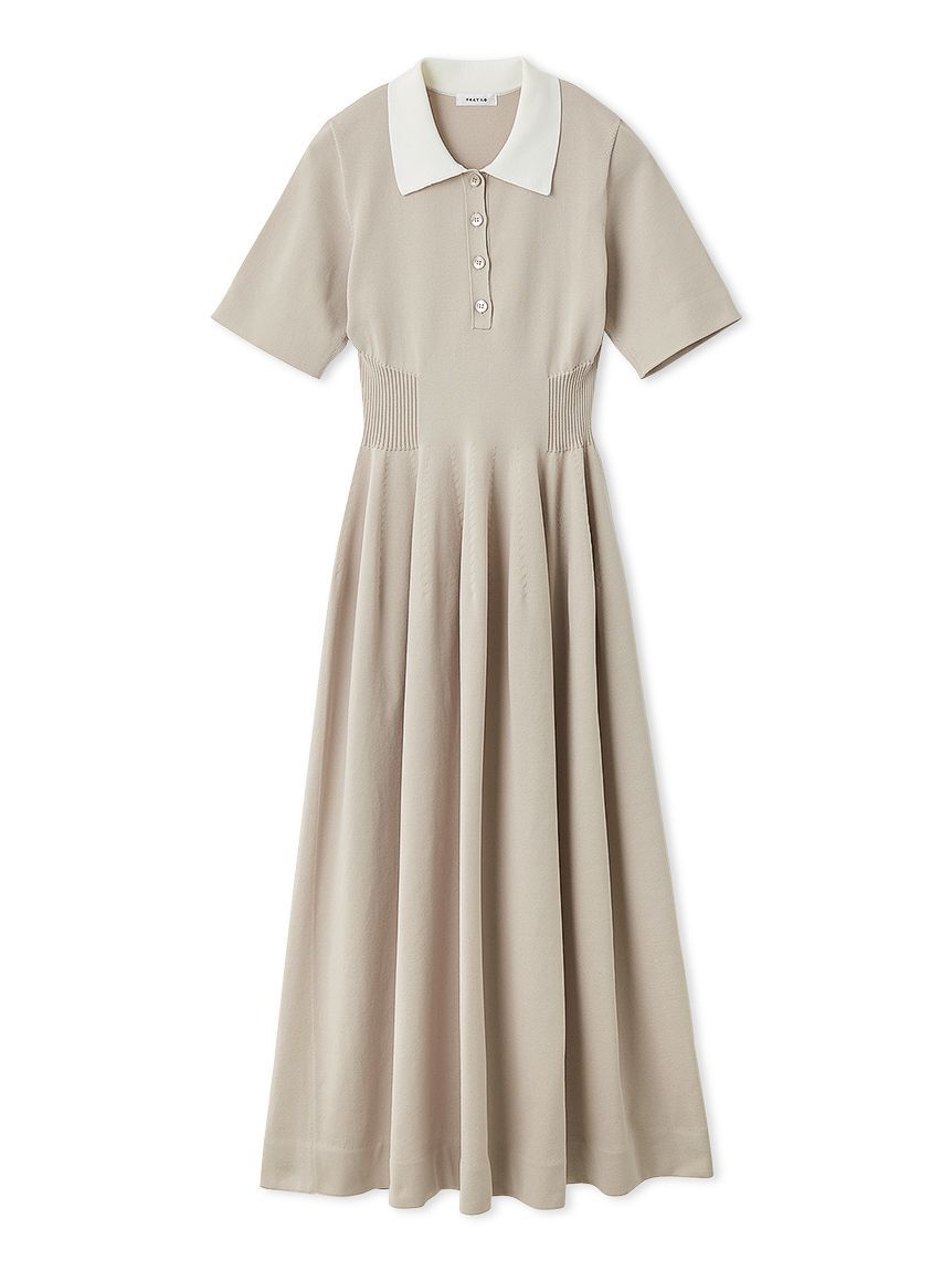 FRAY I.D「ホールガーメントポロカラーワンピース」|ワンピース|BEG