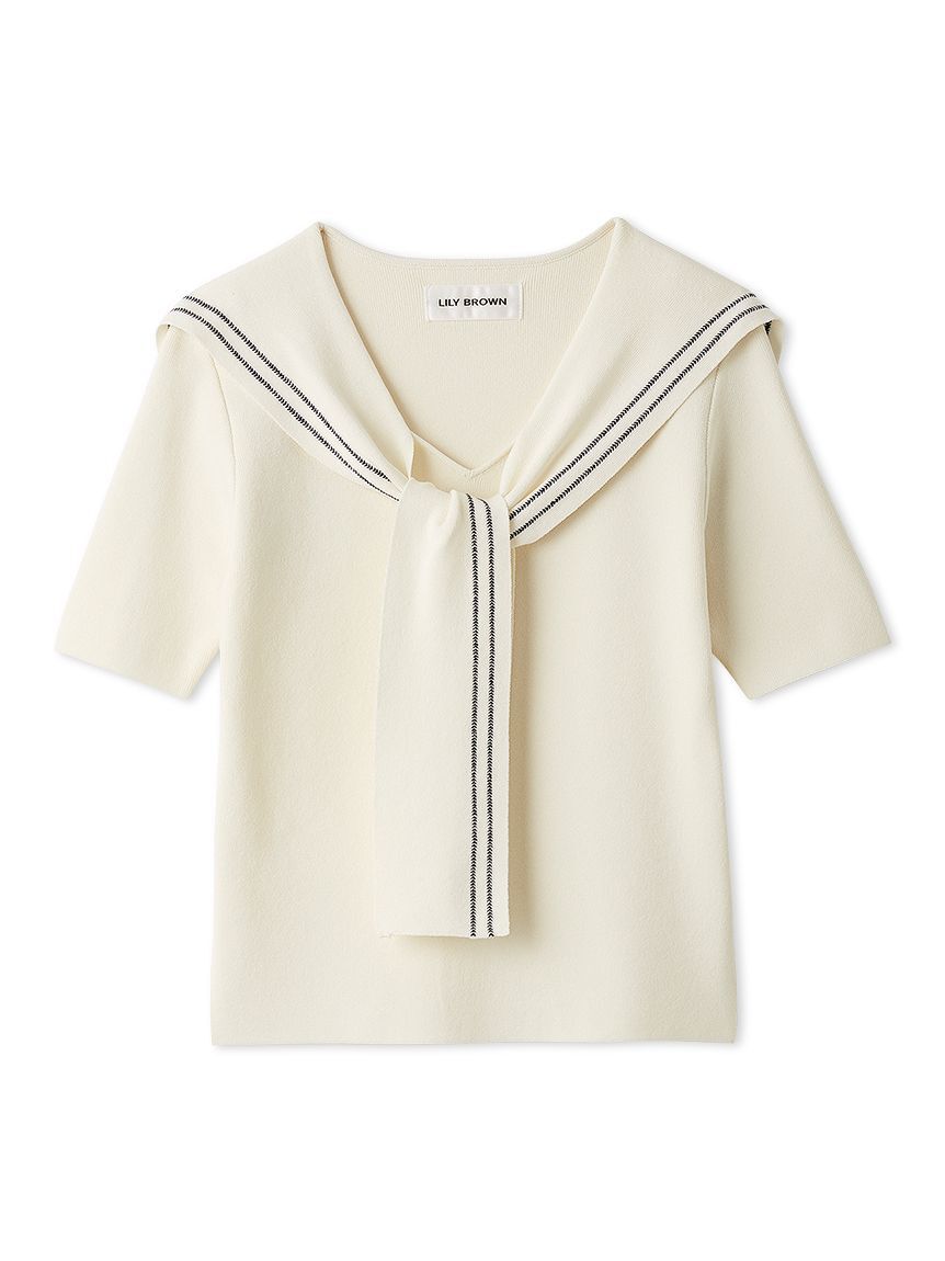 LILY BROWN「レイヤードセーラーカラーニット」|ニット・セーター|IVR