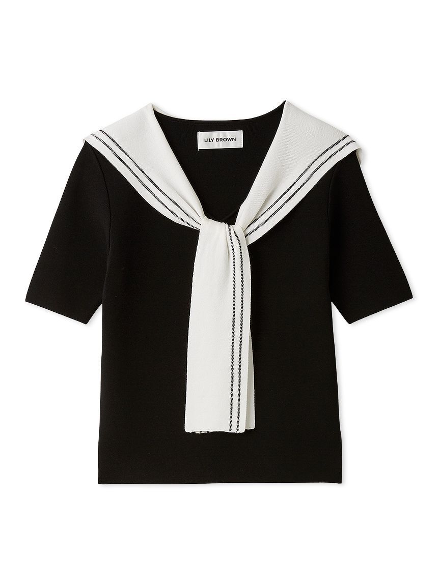 LILY BROWN「レイヤードセーラーカラーニット」|ニット・セーター|