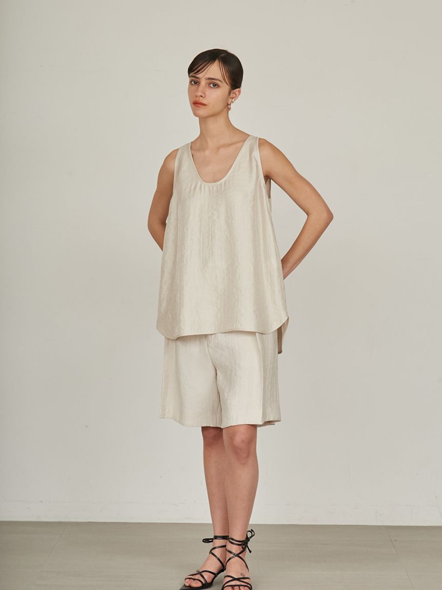 styling/「【セットアップ対応】バックサテンショートパンツ」|チノ|