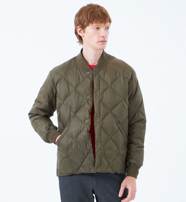 MACKINTOSH PHILOSOPHY「ダイヤキルトタフタ フライトジャケット with TAION」|ブルゾン・スタジャン|カーキ