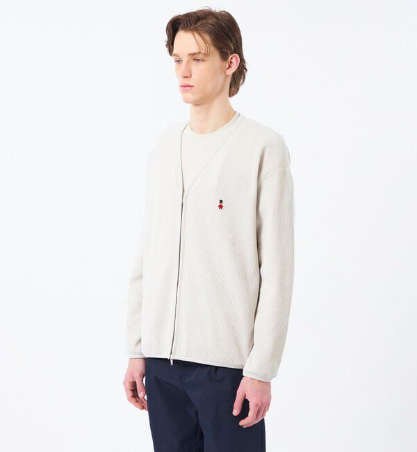 MACKINTOSH PHILOSOPHY「BUCKINGHAM BEAR ミリタリーワッフル カーディガン」|ブルゾン・スタジャン|