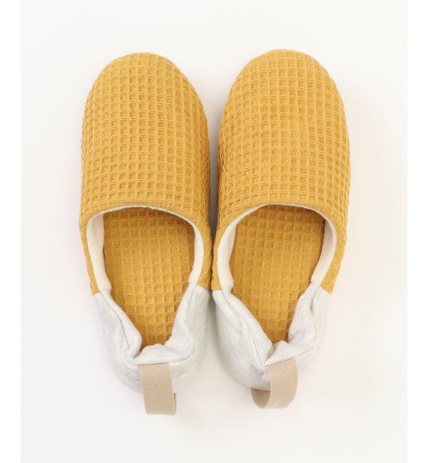 TOKYO DESIGN CHANNEL「YORI ワッフルかかとリボンバブーシュ M」|ルームシューズ|