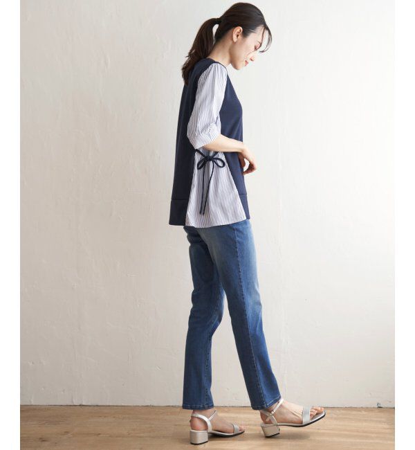 ikka「袖切り替えレイヤードプルオーバー」|その他|