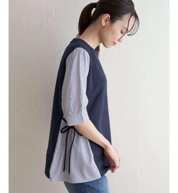 ikka「袖切り替えレイヤードプルオーバー」|その他|